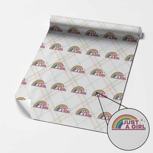 Just A Girl LGBTQ Pride Month Wrapping Paper Roll TS14 Christmas Plaid Print Your Wear