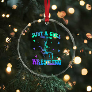 Just A Girl Who Loves Wrestling Crystal Glass Ornament Funny Wrestle Lover Wrestler TS10 Print Your Wear