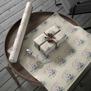 Just A Girl With Goals Wrapping Paper Roll Soccer Gift For Her TS12 Beige Print Your Wear