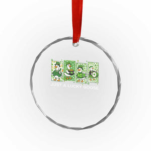 Just A Lucky Goose Crystal Glass Ornament Funny Irish Crew St Patricks Day TS12 Print Your Wear