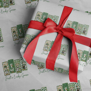 Just A Lucky Goose Nurse Wrapping Paper Roll St Patricks Day Gift TS12 White Print Your Wear