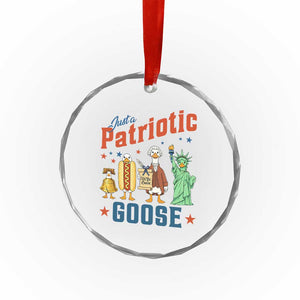 Just A Patriotic Goose Crystal Glass Ornament America 250th Anniversary TS12 Print Your Wear