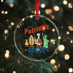 Just A Patriotic Goose Crystal Glass Ornament America 250th Anniversary TS12 Print Your Wear