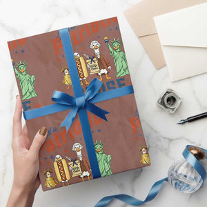 Just A Patriotic Goose Wrapping Paper Roll America 250th Anniversary TS12 Mocha Print Your Wear
