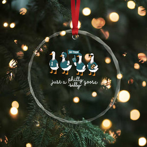Funny Just A Silly Goose Football Crystal Glass Ornament PFE Sport Lover Game Day TS11 Print Your Wear