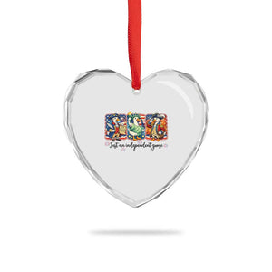 Just An Independent Goose Heart Crystal Glass Ornament Funny Patriotic Goose TS12 Print Your Wear