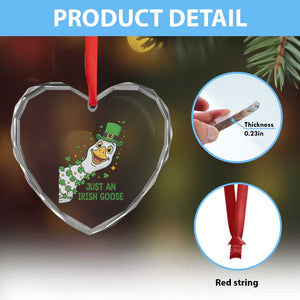 Just An Irish Goose Heart Crystal Glass Ornament Funny St Patricks Day TS12 Print Your Wear