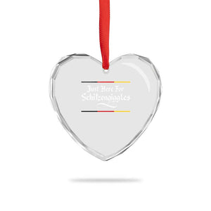 Just Here For Schitzengiggles Funny Oktoberfest Heart Crystal Glass Ornament German Beer Festival Humor