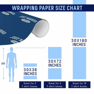 Just Married 10 Years Ago Wrapping Paper Roll 10th Wedding Anniversary Matching TS10 Print Your Wear