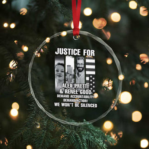 Justice for Alex and Renee Crystal Glass Ornament Anti ICE Immigration Protest Human Rights TS14 Print Your Wear