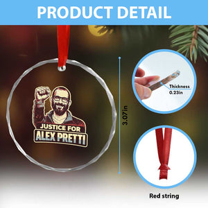 Justice For Alex Crystal Glass Ornament Minneapolis ICU Nurse Hero Support Gift TS12 Print Your Wear
