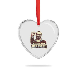 Justice For Alex Heart Crystal Glass Ornament Minneapolis ICU Nurse Hero Support Gift TS12 Print Your Wear