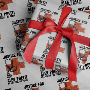 Justice For Alex Pretti Wrapping Paper Roll Minneapolis Support Gift TS12 White Print Your Wear