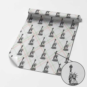 Justice For Alex Pretti Wrapping Paper Roll Statue Of Liberty Support Gift TS12 Christmas Plaid Print Your Wear