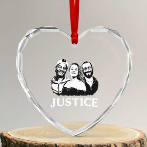 Justice for Porter Pretti Good Memorial Heart Crystal Glass Ornament Rest in Power Tribute Minnesota Protest TS02 Transparent Glass 3'' Heart Print Your Wear