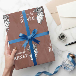 Justice for Renee Wrapping Paper Roll Floral Rose Memorial Minneapolis Jane 8 2026 Tribute TS02 Mocha Print Your Wear