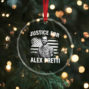 Justices for Alex Pretti Crystal Glass Ornament Resist Abolish ICE Protest TS14 Print Your Wear