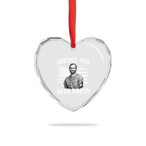 Justices for Alex Pretti Heart Crystal Glass Ornament Resist Abolish ICE Protest TS14 Print Your Wear