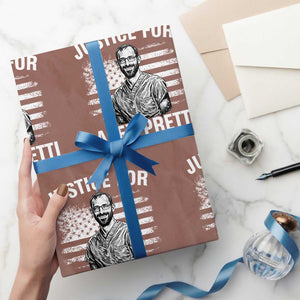 Justices for Alex Pretti Wrapping Paper Roll Resist Abolish ICE Protest TS14 Mocha Print Your Wear