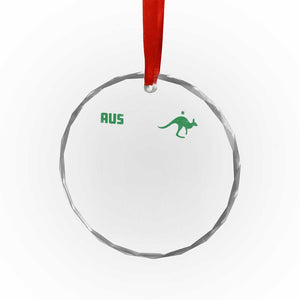Kangaroo Australia Aus Team Aussie Athletic Jersey Style Crystal Glass Ornament
