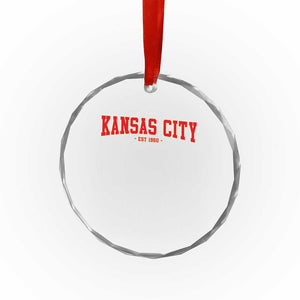 KC Game Day Crystal Glass Ornament Retro Style 90s Vintage Unisex Varisty Football TS10 Print Your Wear