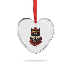 KC Game Day Heart Crystal Glass Ornament Vintage Retro Football Mascot TS10 Print Your Wear