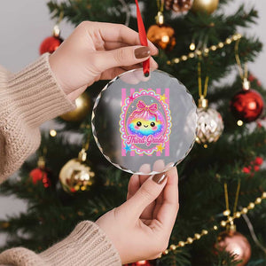 Kawaii Third Grade Glitter Dumpling Printed Graphic Crystal Glass Ornament Cute First Day Back To School for Students Teachers