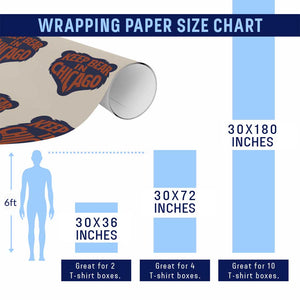 Keep Bear In Chicago CFB Wrapping Paper Roll Gift For Football Lovers TS12 Print Your Wear