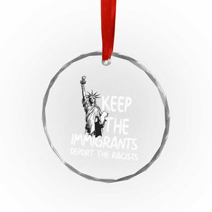 Keep The Immigrants Deport The Racists Crystal Glass Ornament Statue Of Liberty Anti Racism TS14 Print Your Wear