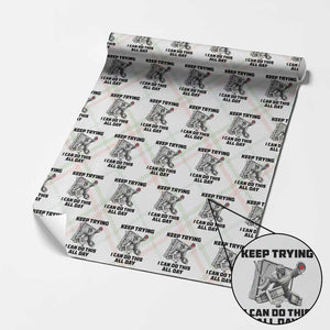 Keep Trying I Can Do This All Day Wrapping Paper Roll Funny Goalie Hockey Player Gift TS12 Christmas Plaid Print Your Wear