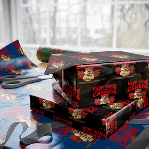 Keep Your Tiny Hands Off Canada Wrapping Paper Roll Not For Sale Canadian Maple Leaf Beaver TS02 Black Print Your Wear