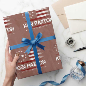 Ken Paxton for Texas Senate Wrapping Paper Roll US Senator Campaign Vintage American Flag