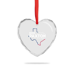 Ken Paxton for US Senate Heart Crystal Glass Ornament Texas Senate Race 2026
