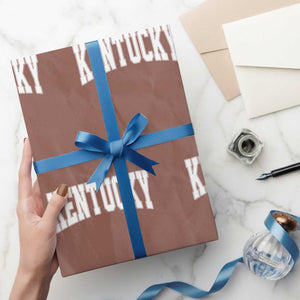 Kentucky Wrapping Paper Roll Retro Varsity Kentucky Lover KY State TS10 Mocha Print Your Wear