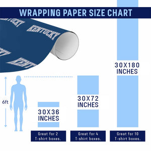 Kentucky Wrapping Paper Roll Vintage Sports Design Kentuckian KY State TS11 Print Your Wear