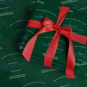 Kerr County Strong Christian Wrapping Paper Roll Texas Faith Hope Resilient Texans TS02 Green Print Your Wear