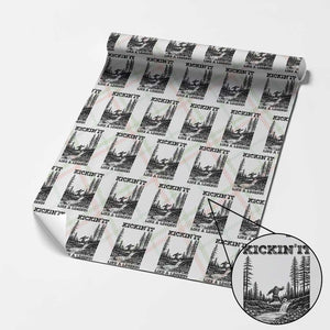 Kickin It Like A Legend Wrapping Paper Roll Funny Bigfoot Soccer Player TS12 Christmas Plaid Print Your Wear