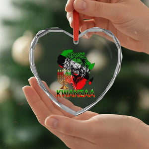 King Lion Of Africa Kwanzaa Map Heart Crystal Glass Ornament Heritage Pride Gift TS12 Print Your Wear