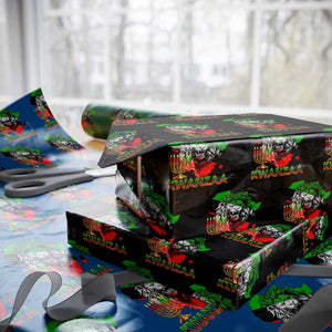 King Lion Of Africa Kwanzaa Map Wrapping Paper Roll Heritage Pride Gift TS12 Black Print Your Wear
