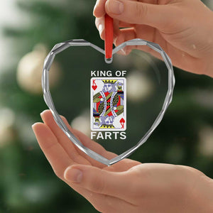 King of Farts Heart Crystal Glass Ornament Funny Joke Inappropriate Fart Prank Gift TS10 Print Your Wear