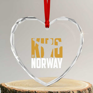 King Of Norway Football Heart Crystal Glass Ornament Proud Norwegian Supporter Fan TS12 Transparent Glass 3'' Heart Print Your Wear