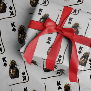 King Of Spades Black Man Wrapping Paper Roll African American Men Pride TS12 White Print Your Wear