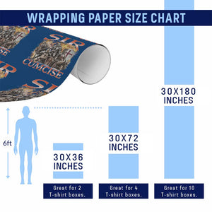 Knight Meme Wrapping Paper Roll Sir Cumcise Funny Bootleg Graphic TS10 Print Your Wear