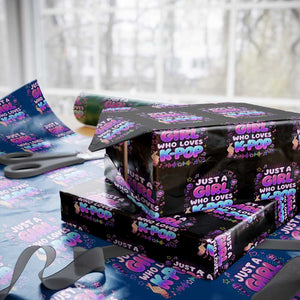 Kpop Lover Wrapping Paper Roll Just a Girl Who Loves K-Pop Korean Music