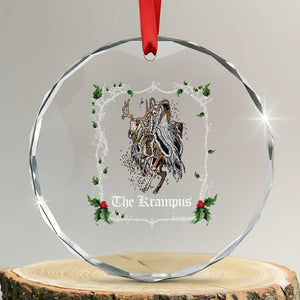 Krampus Crystal Glass Ornament Goth Xmas Krampus Reindeer Skull Ugly Sweater Evil Pajama TS10 Transparent Glass 3'' Circle Print Your Wear