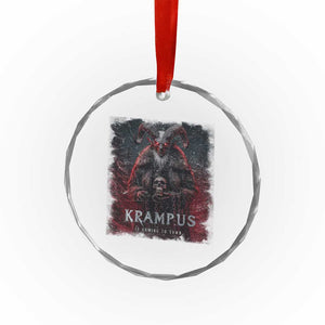 Krampus Is Coming To Town Crystal Glass Ornament Gothic Dark Xmas Gift Horror Holiday TS10 Print Your Wear