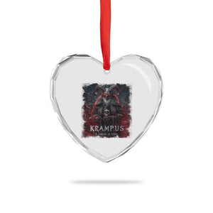 Krampus Is Coming To Town Heart Crystal Glass Ornament Gothic Dark Xmas Gift Horror Holiday TS10 Print Your Wear