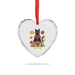 Kwanzaa Blessings Heart Crystal Glass Ornament Funny Cat African Heritage Gift TS12 Print Your Wear