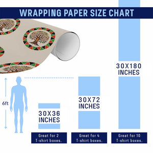 Kwanzaa Tree Of Life Wrapping Paper Roll African American Holiday Gift TS12 Print Your Wear