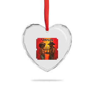 Kwanzaa Umoja Togetherness Heart Crystal Glass Ornament Cowboy Cowgirl African Heritage Gift TS12 Print Your Wear